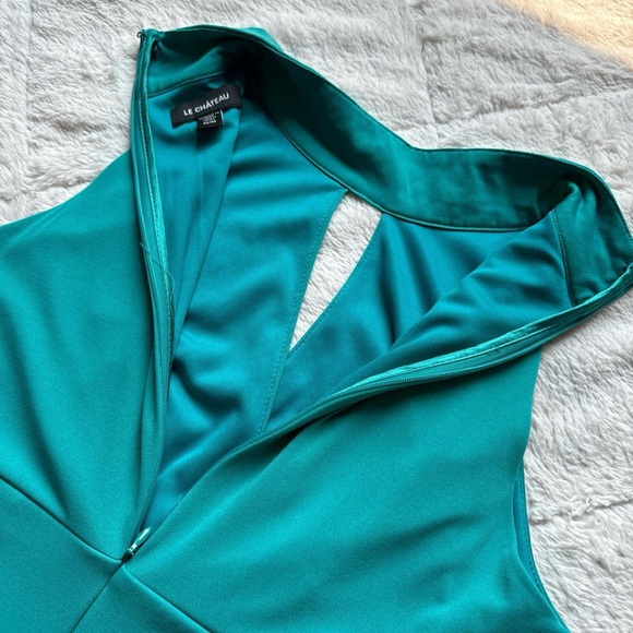 Teal dress with mock neck - Picture 4 of 4
